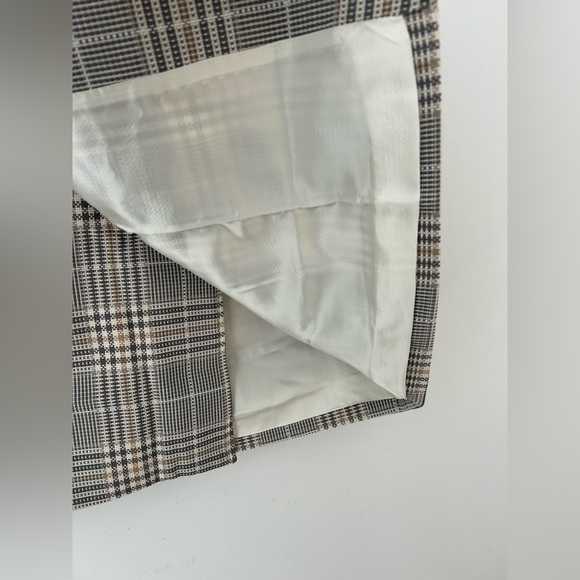 Acne Studios Beige Plaid Cotton Mini Wrap Skirt S - Picture 4 of 16